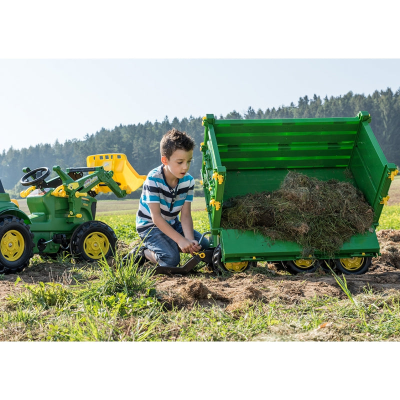 Priekaba John Deere traktoriui Rolly Toys 3 ašiu