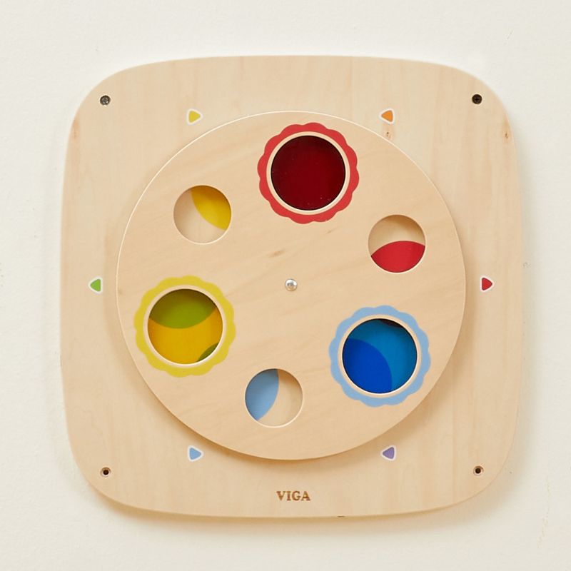 Medinė manipuliacinė lenta „Spalvų maišymas“, VIGA