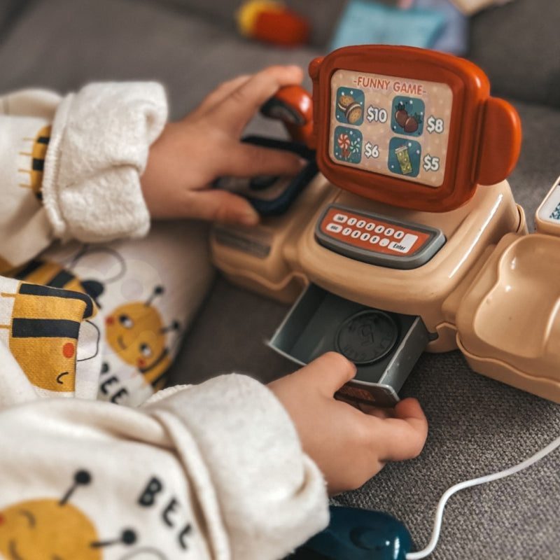 Vaikiškos parduotuvės rinkinys su garso efektais 42 el, WOOPIE