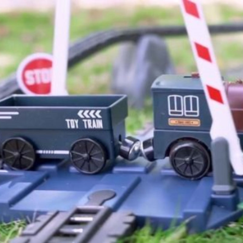 Elektrinis XXL traukinio rinkinys su bėgiais 90 vnt. WOOPIE