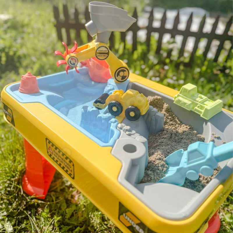 Vandens ir smėlio stalas su automobiliais 2in1 12el., WOOPIE