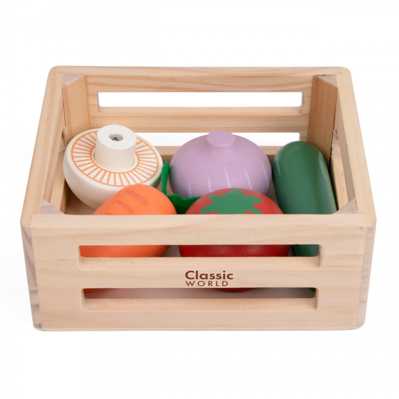 Medinis daržovių rinkinys krepšelyje 6 vnt., CLASSIC WORLD