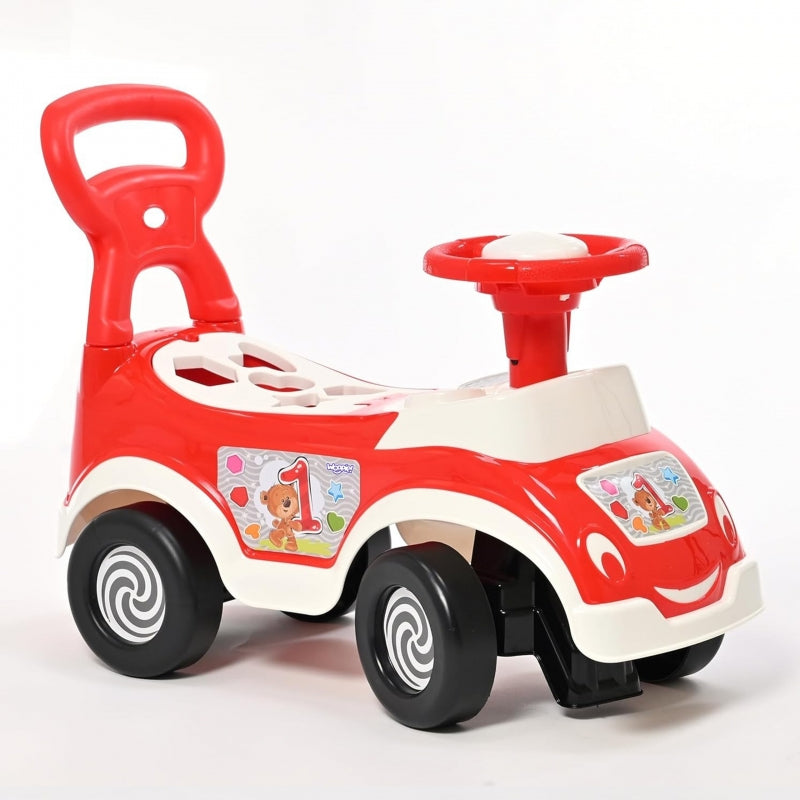 Paspiriama mašinėlė - stumdukas 4 in 1 su rūšiuokliu, raudona