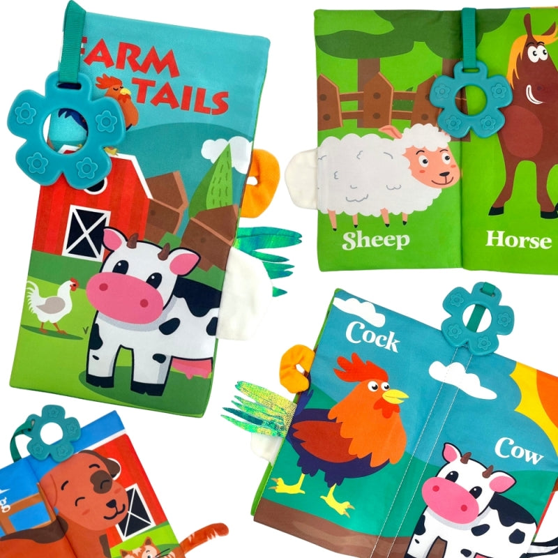 Sensorinė knygelė vaikams, gyvūnai, WOOPIE BABY