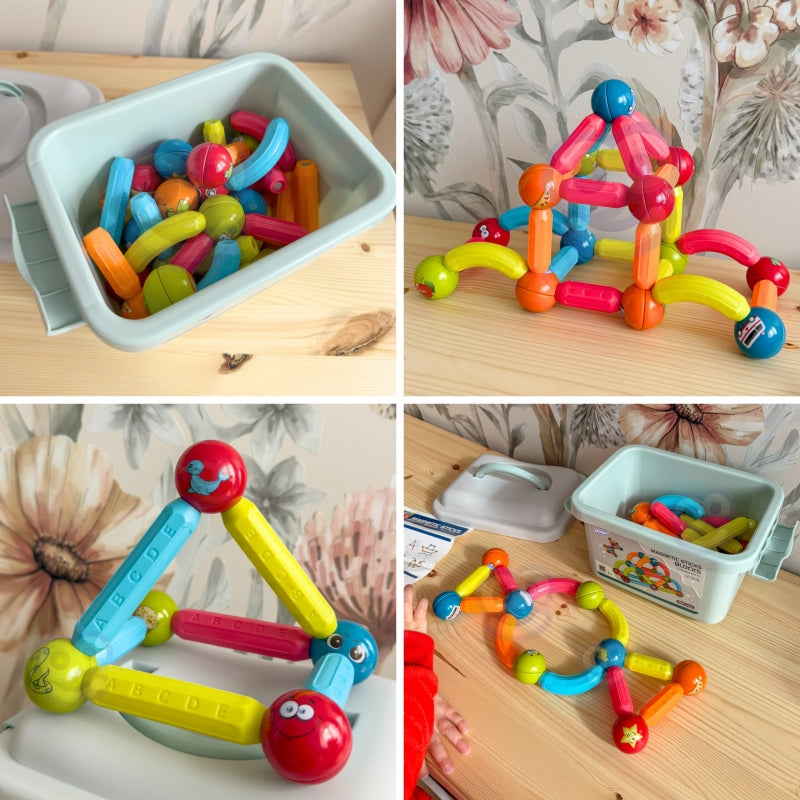 Magnetinis edukacinis konstruktorius 52 vnt. Woopie