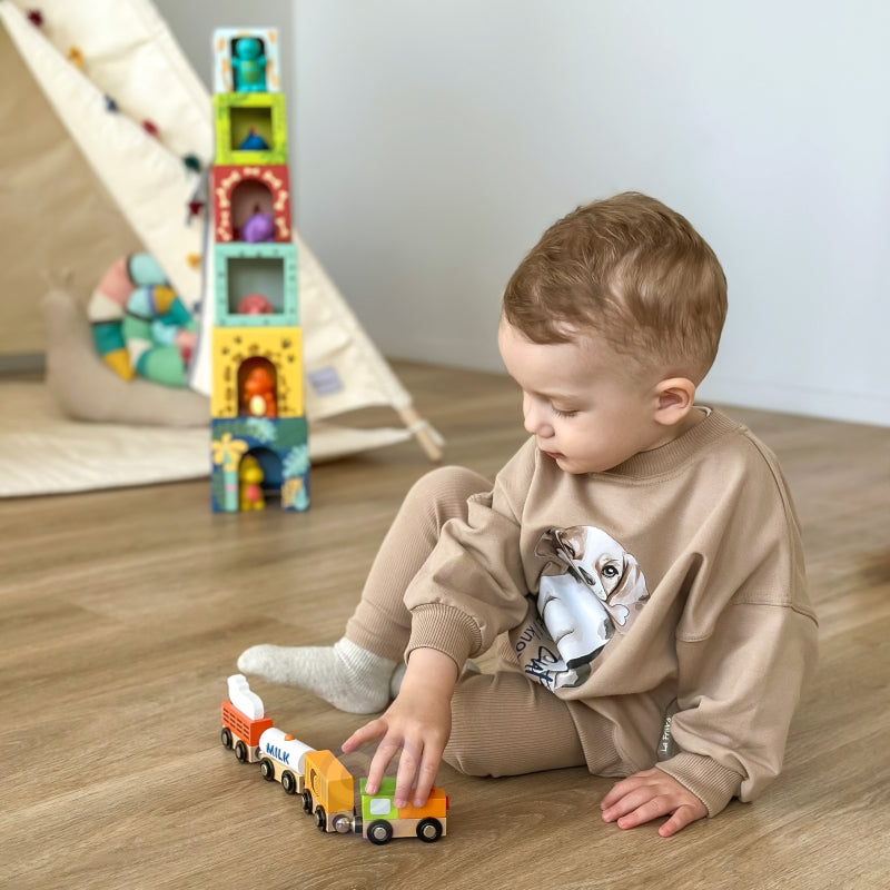 Traukinys su priedais, Viga