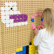 MASTERKIDZ Geometrinių figūrų formos kaiščių rinkinys, 64 vnt. STEM plokštėms