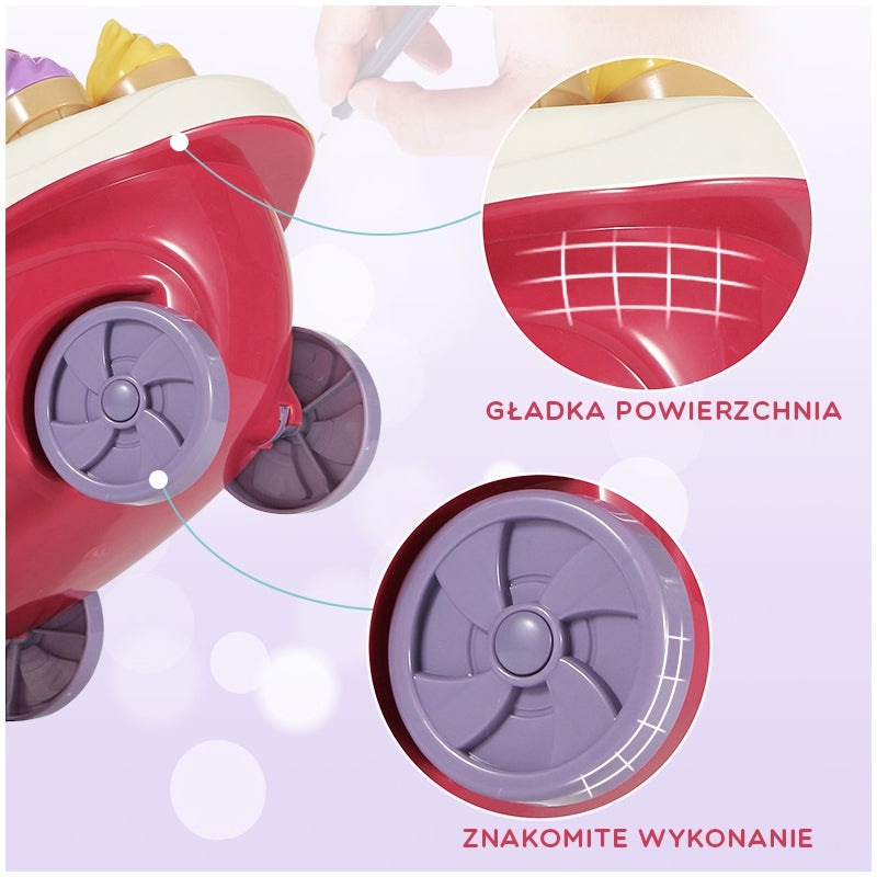 Ledų parduotuvė ant ratų su saldumynais 36 vnt. Šviesos ir garso efektai Woopie