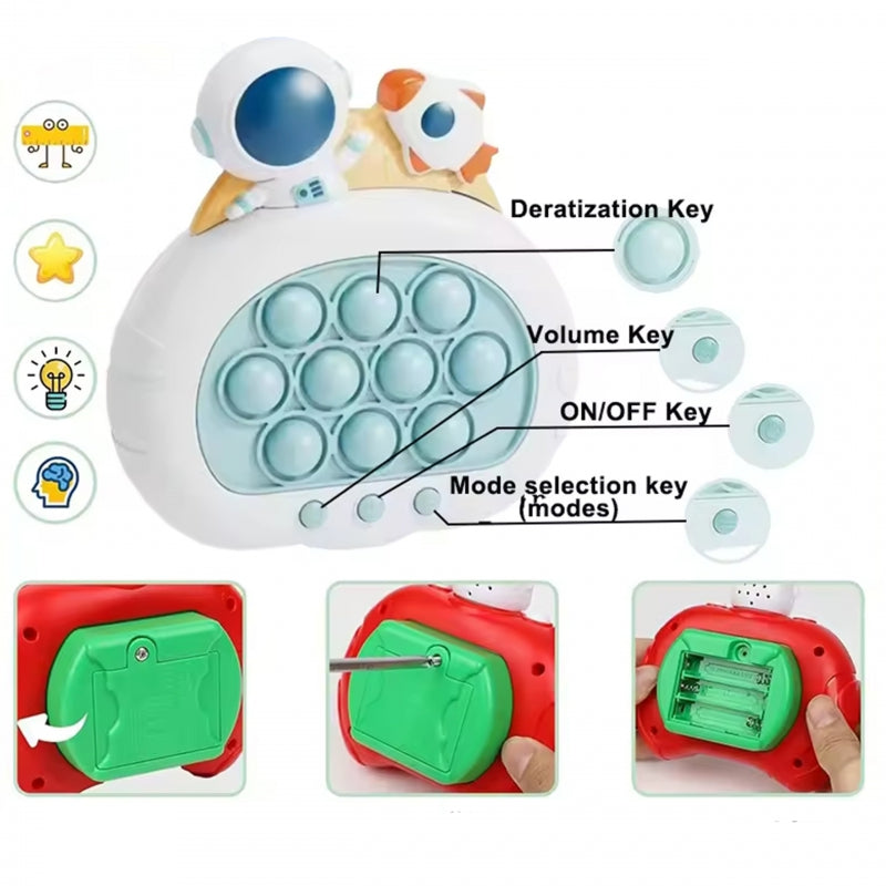 Antistresinis žaidimas POP IT su garso efektais, kosmosas, WOOPIE