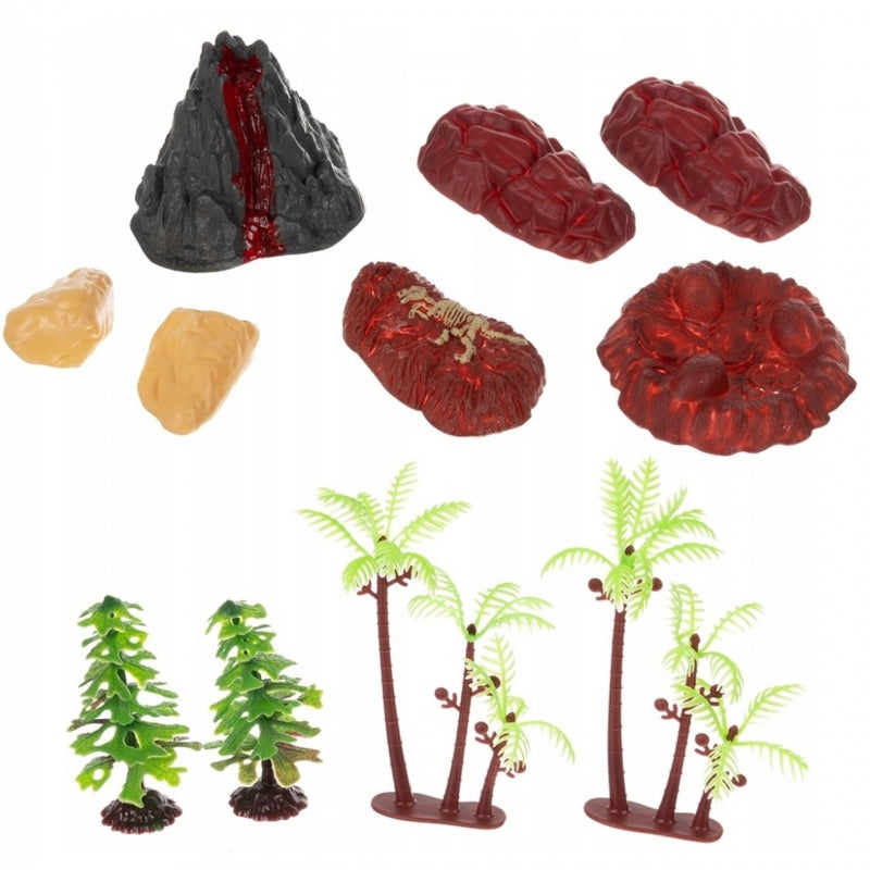 Didelis XXL dinozaurų figūrėlių rinkinys su kilimėliu, WOOPIE