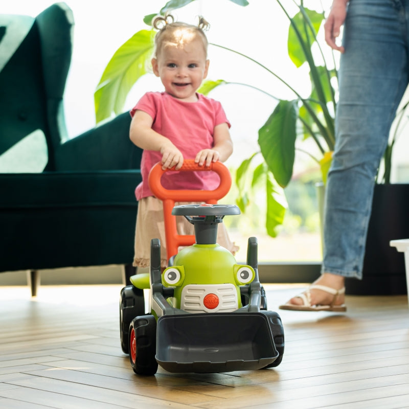 Paspiriamas traktorius su priekaba ir kaušu, žalias, FALK