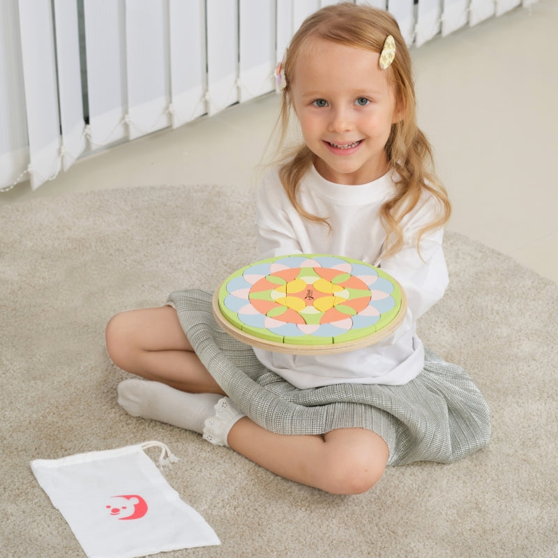 Montessori mozaikos dėlionė “Gėlės” CLASSIC WORLD