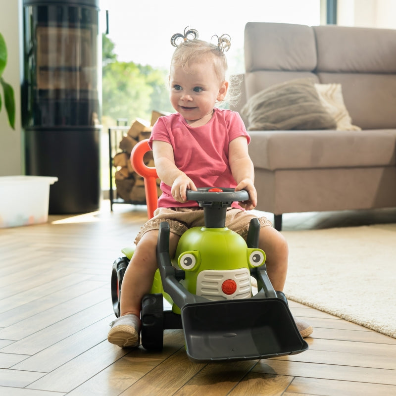 Paspiriamas traktorius su priekaba ir kaušu, žalias, FALK