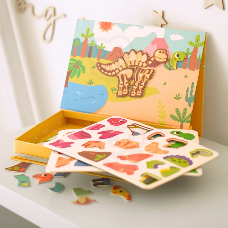 Magnetinė dėlionė, dinozaurai, TOOKY TOY