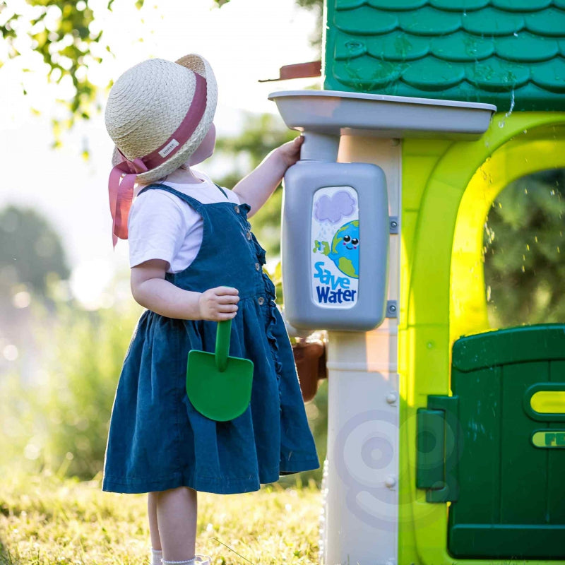 Žaidimų namelis su saulės baterija, eco rūšiavimu ir vėjo malūnėliu, Feber