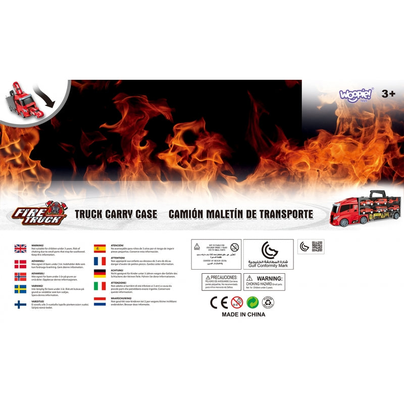 Sunkvežimio ir automobilių rinkinys 3in1 11 el, raudonas, WOOPIE