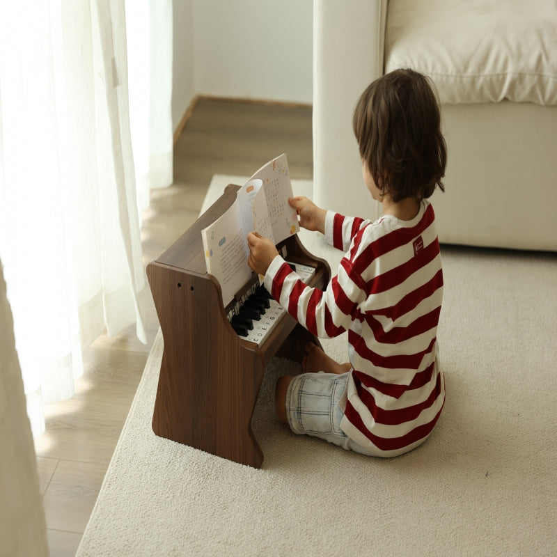 Medinis klasikinis pianinas vaikams su mokomąja knyga, CLASSIC WORLD