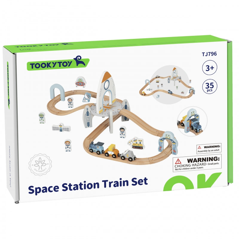 Medinis traukinio ir priedų rinkinys, TOOKY TOY