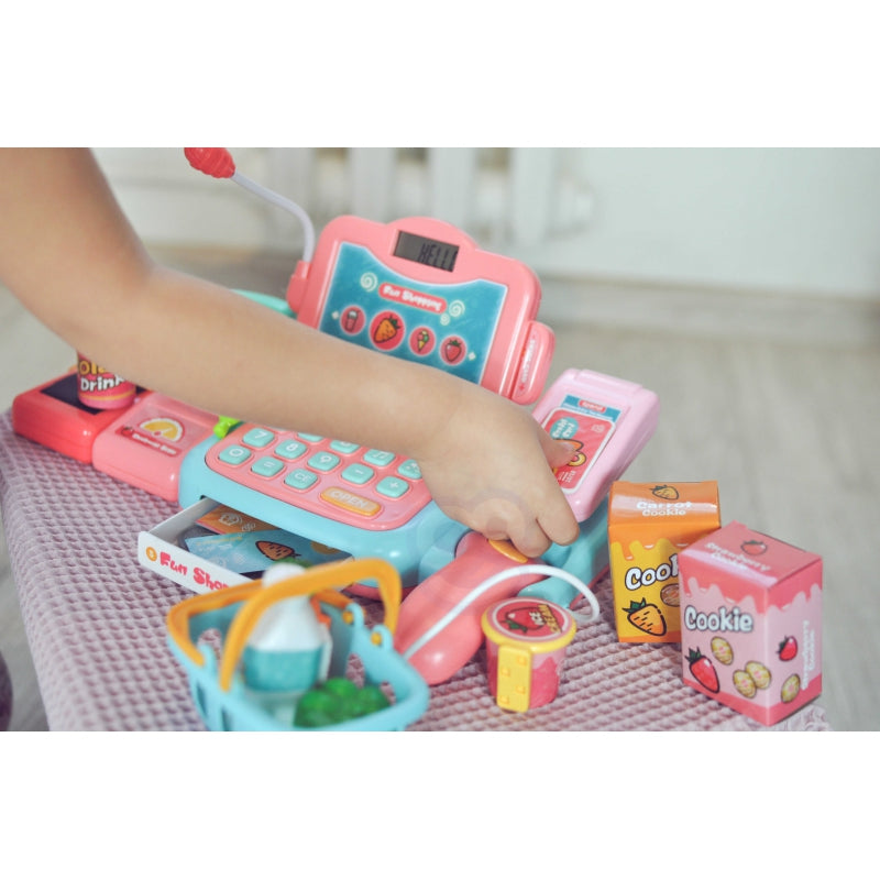 Vaikiška žaidimų kasa su priedais WOOPIE, rožinis