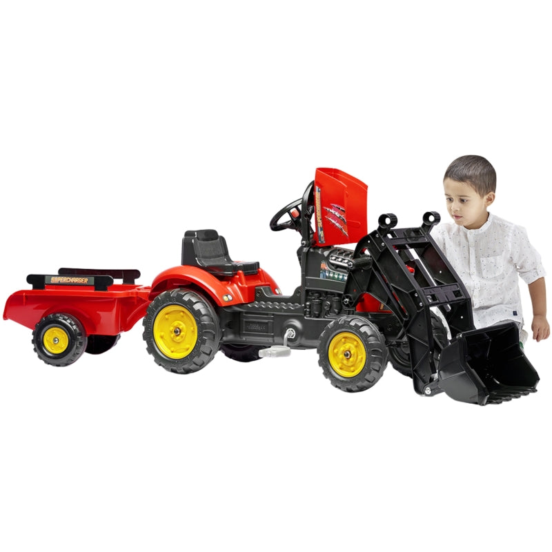 Minamas traktorius Supercharger su priekaba Falk