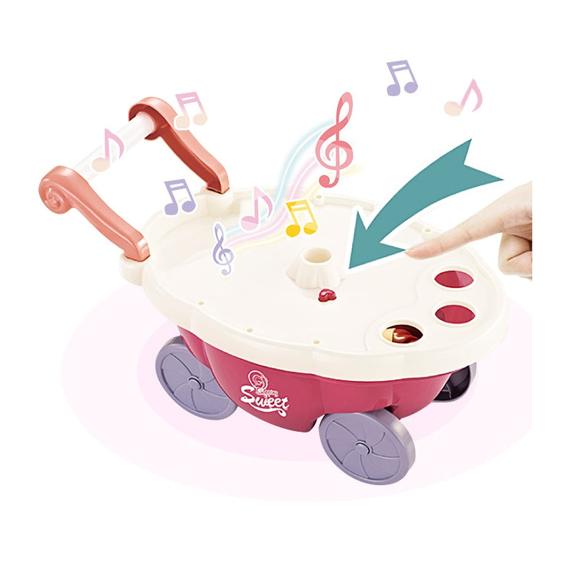 Ledų parduotuvė ant ratų su saldumynais 36 vnt. Šviesos ir garso efektai Woopie