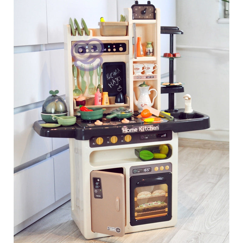 Daugiafunkcinė virtuvėlė vaikams su vandens cirkuliacija ir priedais 65 el., WOOPIE