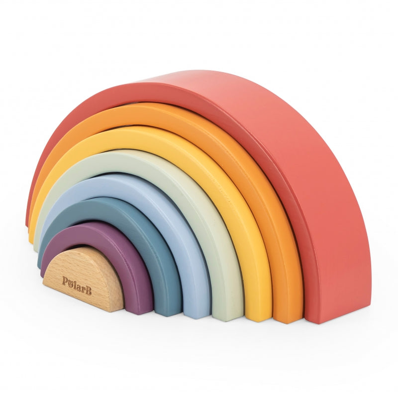 Medinės Montessori kaladėlės, vaivorykštė,  VIGA