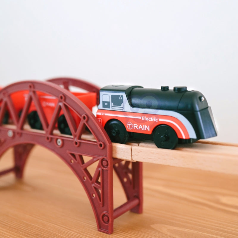 Žaislinis elektrinis traukinukais su vagonais Woopie