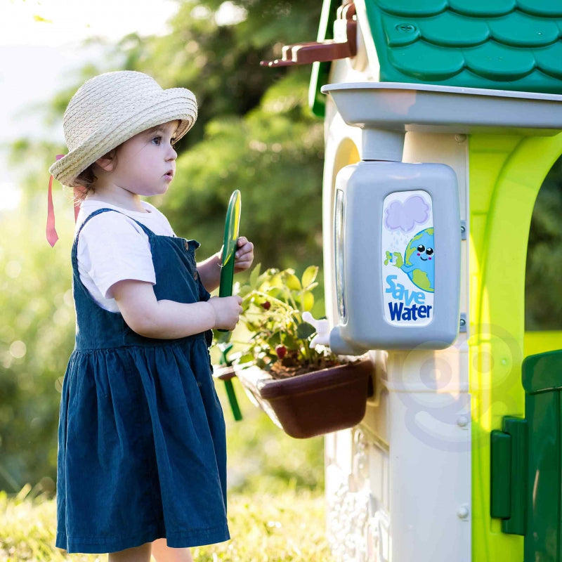 Žaidimų namelis su saulės baterija, eco rūšiavimu ir vėjo malūnėliu, Feber