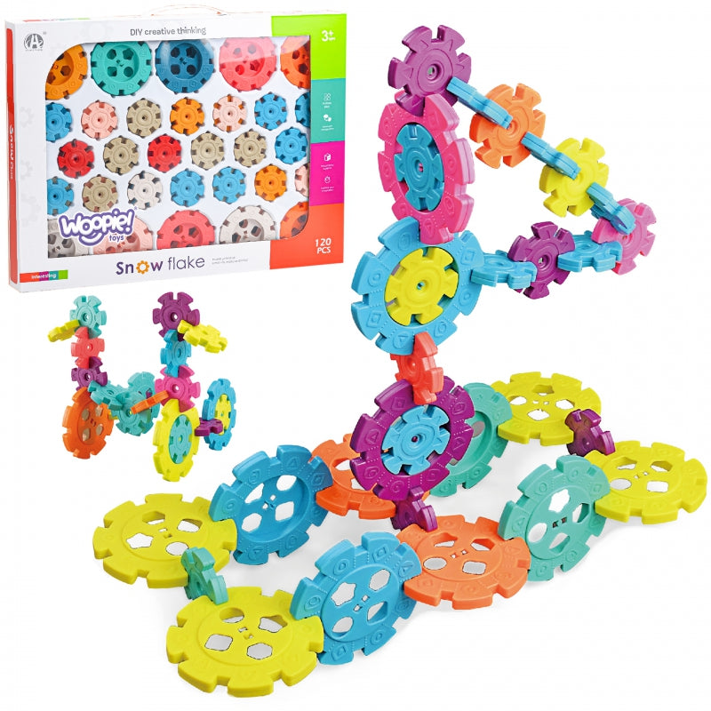 Snaigių formos 3D konstruktorius 120 el, WOOPIE