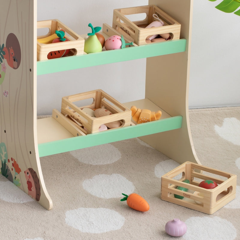 Medinis vaisių rinkinys krepšelyje 6 vnt., CLASSIC WORLD