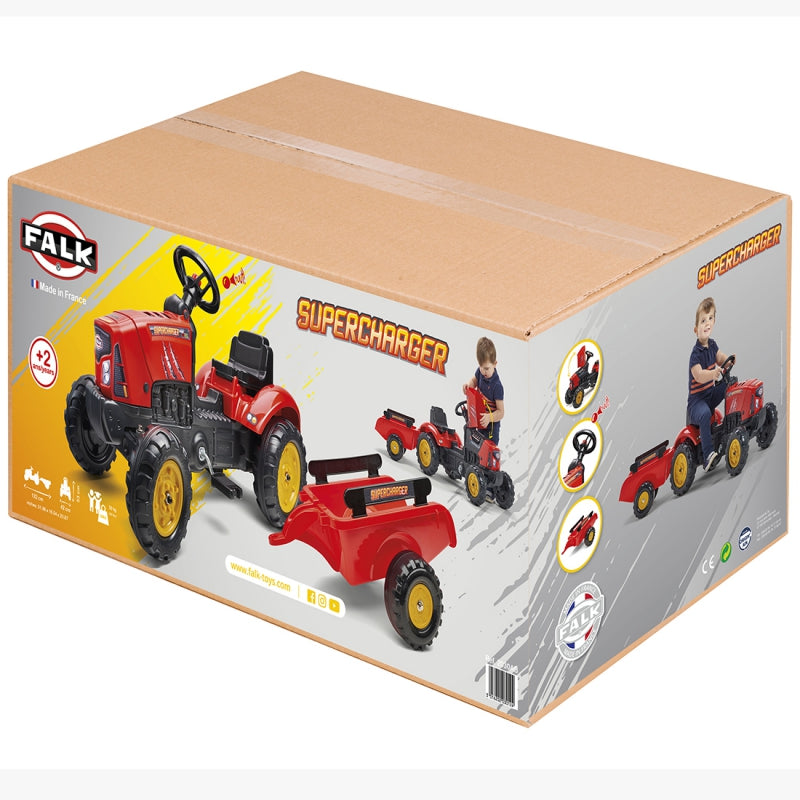 Minamas traktorius su priekaba Supercharger Falk
