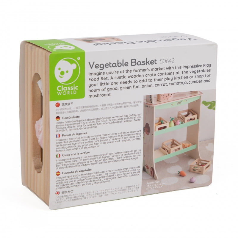 Medinis daržovių rinkinys krepšelyje 6 vnt., CLASSIC WORLD