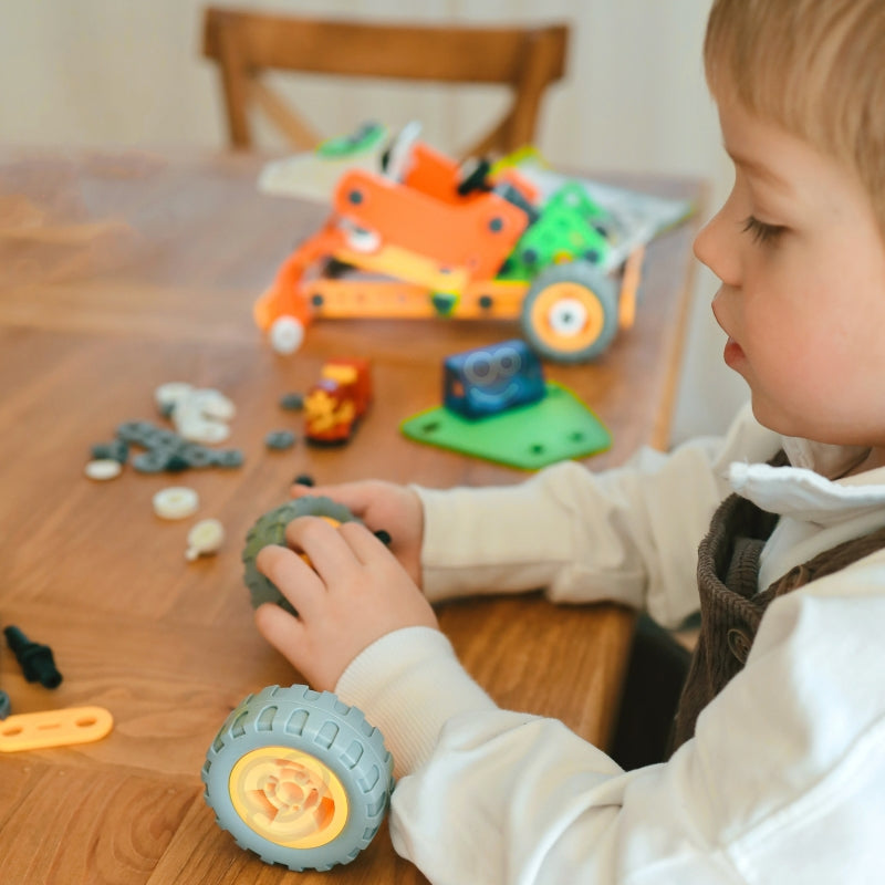 STEM konstruktoriaus rinkinys 163 el, transporto priemonės, WOOPIE