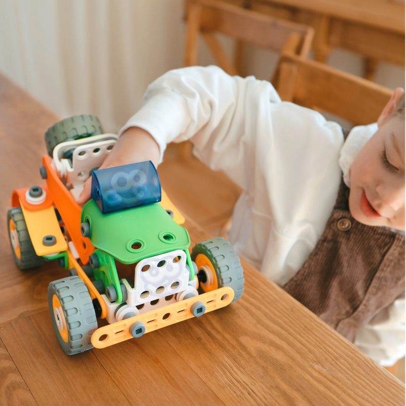 STEM konstruktoriaus rinkinys 163 el, transporto priemonės, WOOPIE