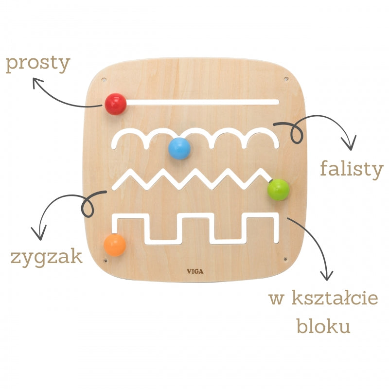 Medinė manipuliacinė lenta-labirintas, VIGA