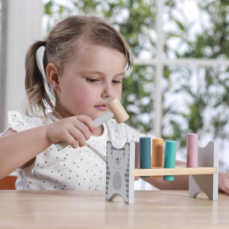 Medinis Montessori žaidimas su plaktuku vaikams, VIGA PolarB