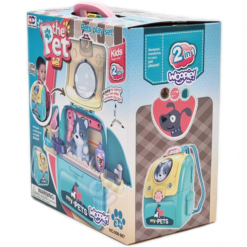 Nešiojamas šuniuko priežiūros rinkinys kuprinėje, Woopie