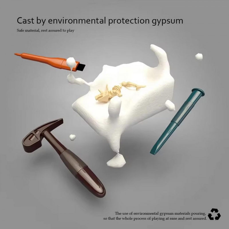 Mažasis archeologo kasinėjimų rinkinys, 6 dinozaurų skeletai, WOOPIE