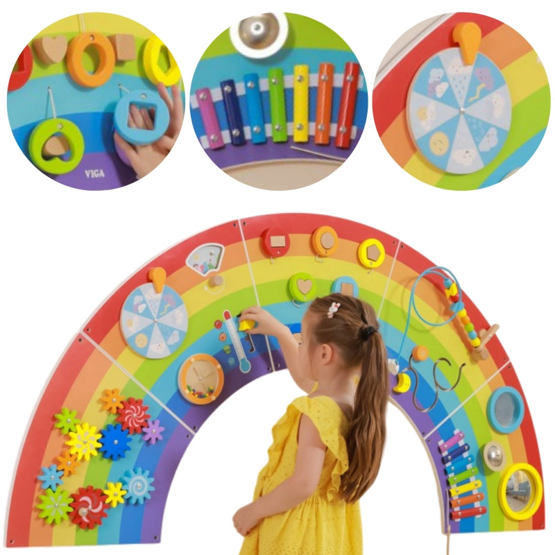 Medinė manipuliacinė lenta, vaivorykštė, VIGA