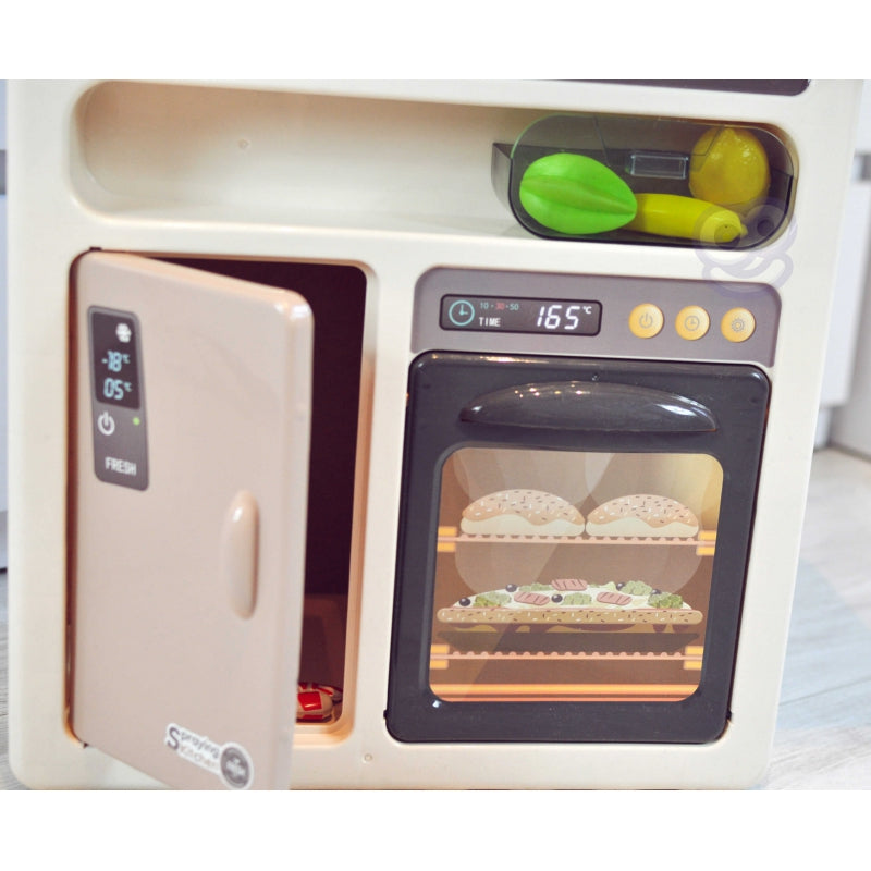 Daugiafunkcinė virtuvėlė vaikams su vandens cirkuliacija ir priedais 65 el., WOOPIE