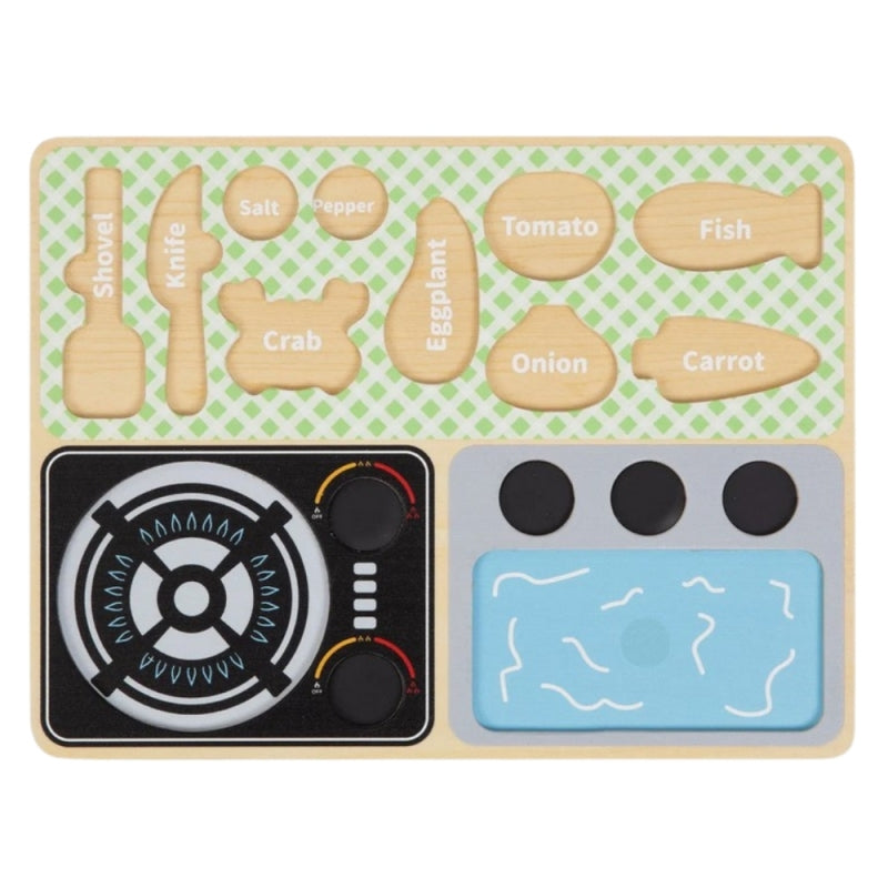 Medinė virtuvėlė vaikams su priedais, TOOKY TOY