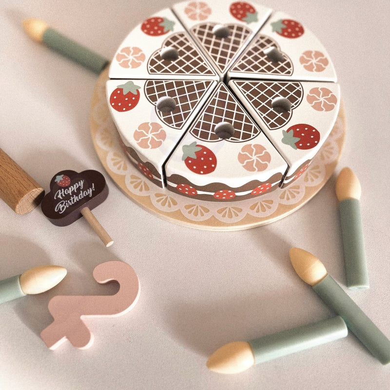 Medinis gimtadienio torto rinkinys su priedais, TOOKY TOY