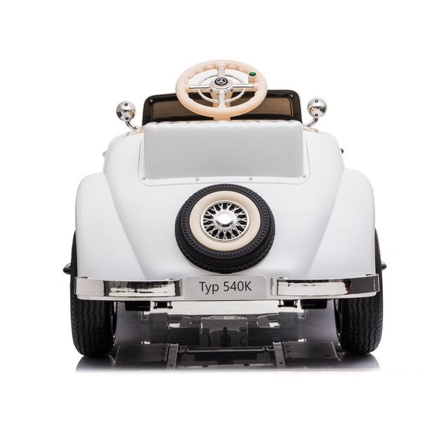 Vienvietis elektromobilis vaikams Retro Mercedes Benz 540K 4x4 - A200, baltas