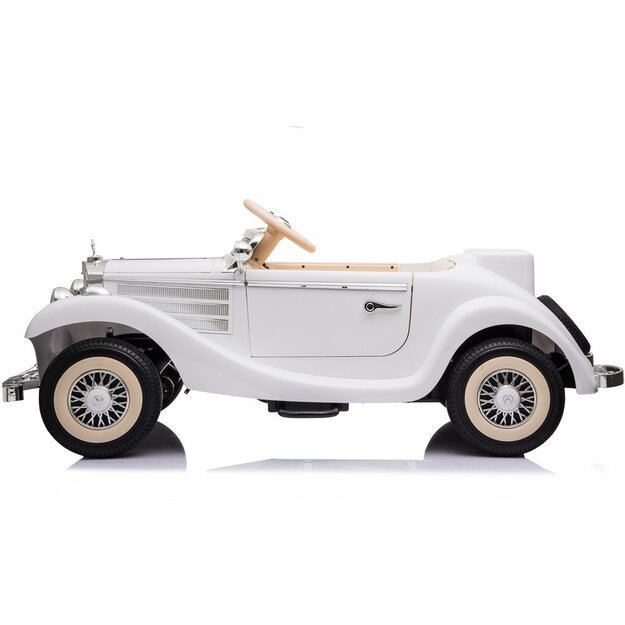 Vienvietis elektromobilis vaikams Retro Mercedes Benz 540K 4x4 - A200, baltas