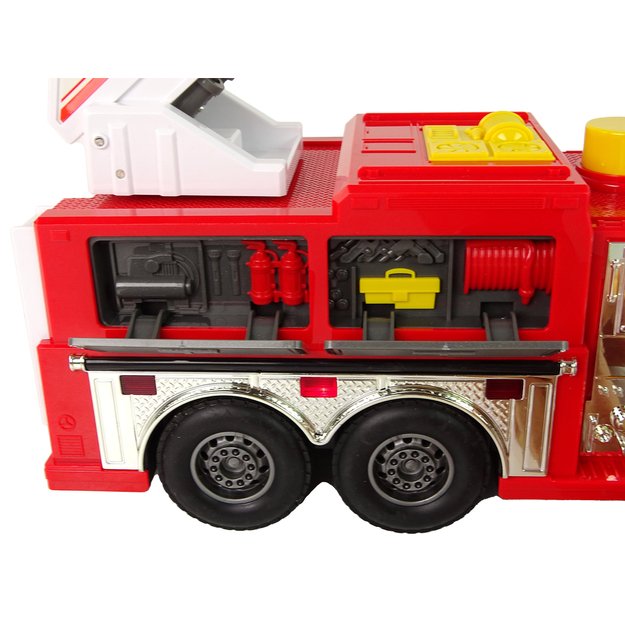 Ugniagesių gelbėtojų automobilis su garso efektais, raudonas