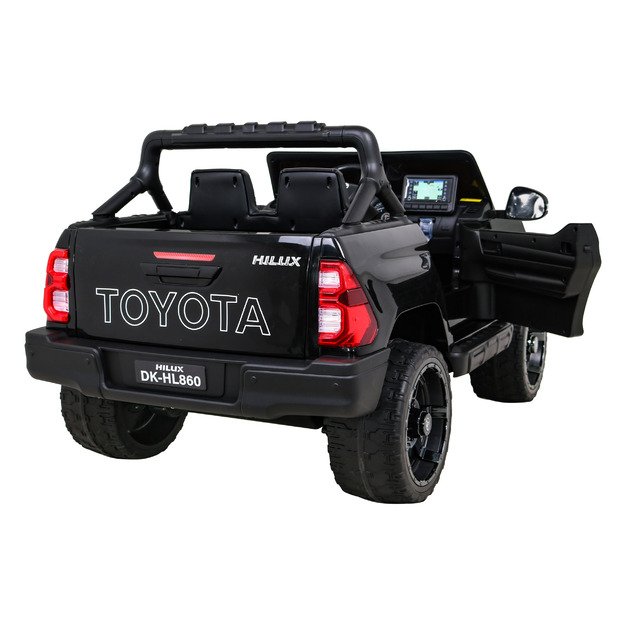 Dvivietis elektromobilis vaikams Toyota Hilux, juodas