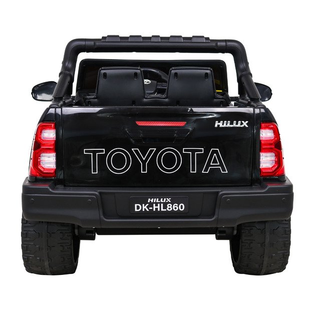 Dvivietis elektromobilis vaikams Toyota Hilux, juodas