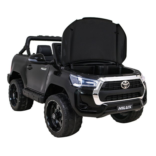 Dvivietis elektromobilis vaikams Toyota Hilux, juodas
