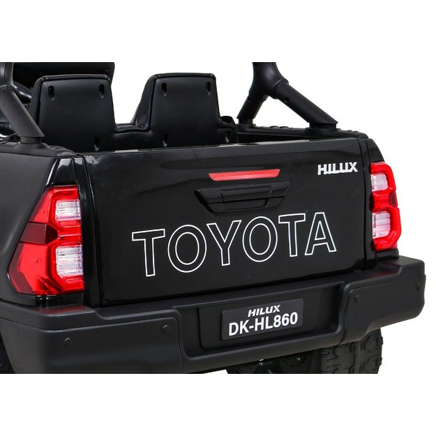 Dvivietis elektromobilis vaikams Toyota Hilux, juodas